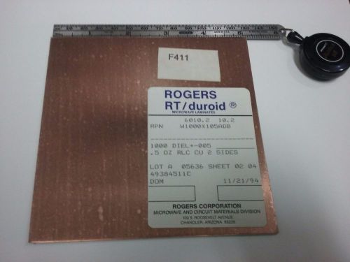 Double Sided Copper Clad PCB Circuit Board .5oz Rogers RT/Duroid 6010.2 Thick.01