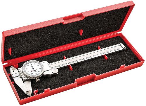 Starrett 3202-6 Dial Caliper Hardened Stainless Steel 0-6&#034; Range 0.001&#034; Gradu...