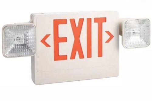 Lumapro exit sign w/emergency lights,5.4w,red item # 6cgl7 for sale