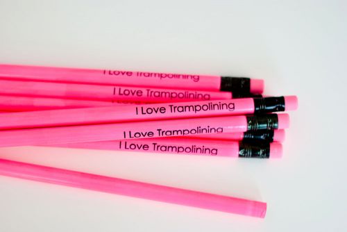 Trampolining Pencils - 10 PACK - Fluoro PINK