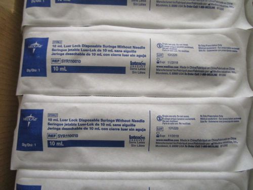 100 Luer Lock Syringes 10ml  Without Needle Disposable Syringe EXP 11/20/2018