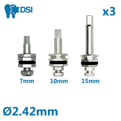 3x Dental Implant Abutment Hex Driver 2.42 mm For Dentist Ratchet Insert