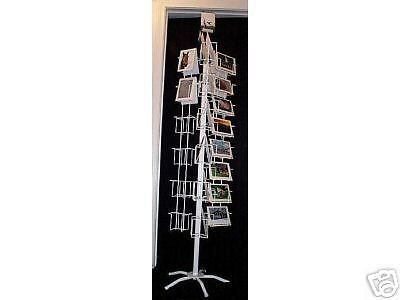 72 horizontal &amp; vertical Pocket Greeting Card Display Rack Spinner 5x7 MADE USA