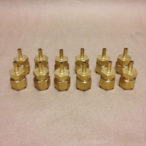 (Lot of 12) Swagelok B-810-R-4 Brass Reducer 1/2&#034;T x 1/4&#034; TA