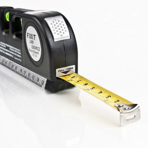 Multipurpose Level Laser Horizon Vertical Measure Tape Aligner Bubbles Ruler