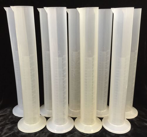 9 polypropylene graduated cylinders  250ml for sale