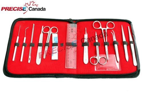 34 pcs dissection dissection anatomy medical student kit+scalpel blades #12,#21 for sale