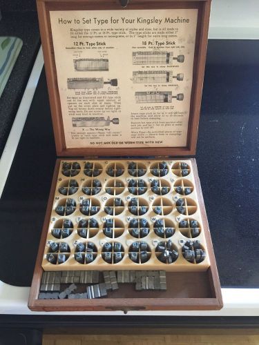 Antique Original Kingsley Gold Stamp Stamps In Original Wood Box