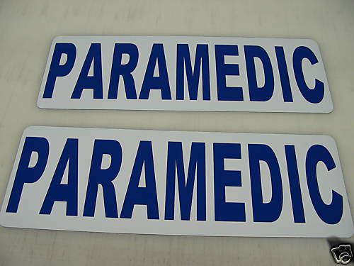 PARAMEDIC Magnetic sign 4 car Truck EMS Fire Ambulance