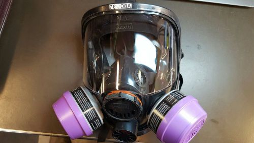 North 760008A Silicone Full Facepiece Respirators 7600 Series w/ 7581cartridges.