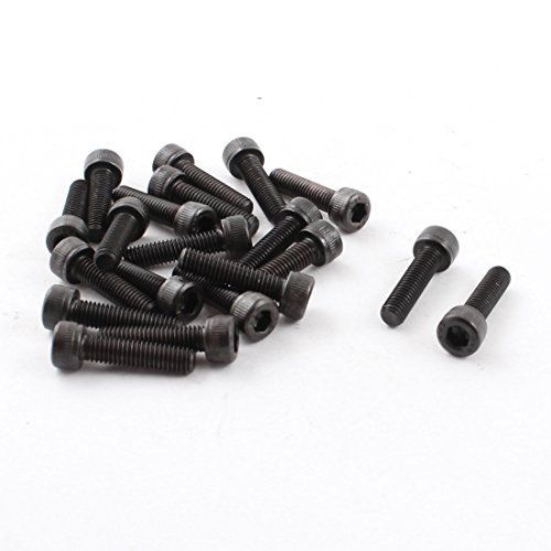 Uxcell? 20x alloy steel knurl socket cap head hex key bolts screws m5x20mm for sale