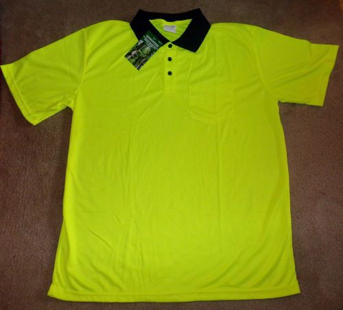 HI VISIBILITY SAFETY POLO SHIRT YELLOW/BLACK 3XL NWT