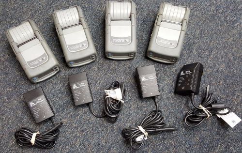 Lot of 4 Zebra QL 220 Plus Mobile Thermal Printers