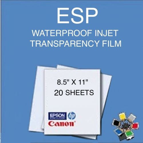 Waterproof Inkjet Screen Printing Positive Film 8.5&#034;x11&#034; 20 Sheet