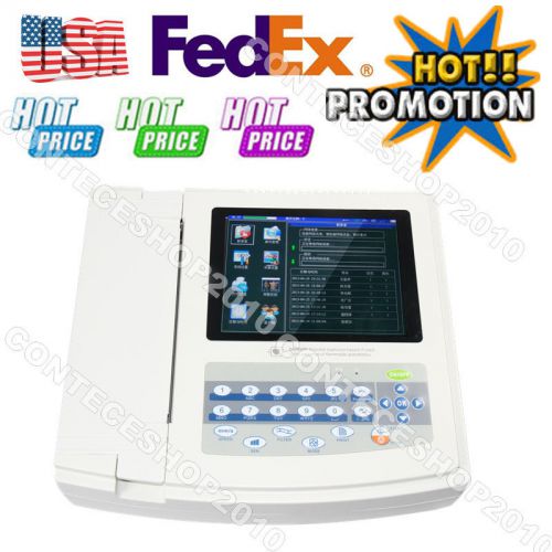 Realtime-Analysis Touch 12 Channel/Lead Digital Electrocardiograph FDA CE