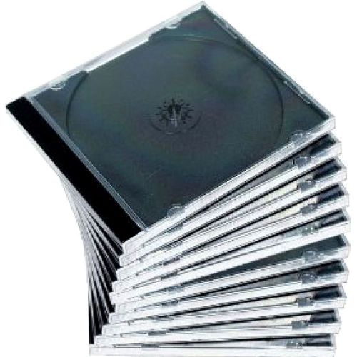 Vact 10.4mm Standard Size CD/DVD/Blu-Ray Jewel Case - 10 Pack * office supplies