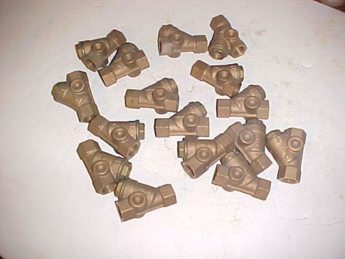 3/8&#034; strainer valves, bronze, brand new, 3/8&#034; npt in line, 16 pcs for sale