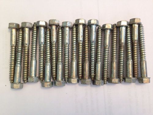 (50) Hex Head 5/16 x 3&#034; Lag Bolts Screws, washer head. LS516x3