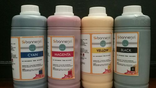 Bannerjet ECO SOLVENT INK- ROLAND,MUTOH Full Set- CMYK 4 Liters.