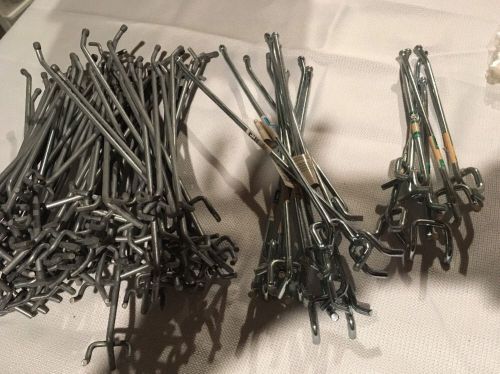 Mixed Lot Metal Peg Kit. Garage Shelf Hanger Pegboard Hooks 75 Pcs Used