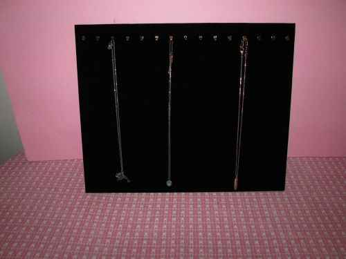 FIVE~15-Hook Black Velvet Chain Pendant Necklace Counter-Top Jewelry Display NEW