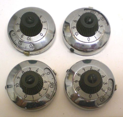4 precision 10 turn indicating dials, brand x,  1/4&#034; shaft, lot 11, made in usa for sale