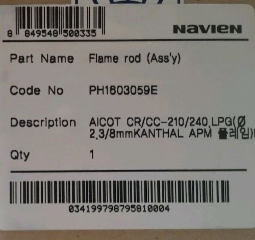 Navien flame rod ass&#039;y 30004684a / ph1603059e for sale