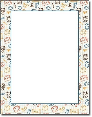 Desktop Publishing Supplies, Inc. School Border Stationery - 80 Sheets