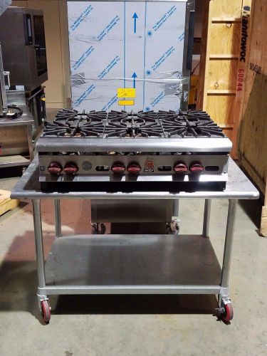 Wolf Commercial Countertop Open Burner Range HP-6-36