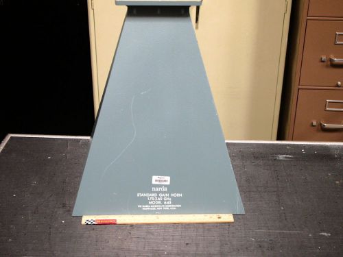 Narda 645 WR430 Waveguide Standard Gain Horn Antenna, 1.70 to 2.6 GHz, 16.5 dB