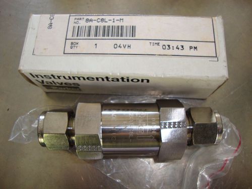 NEW PARKER 8A-C8L-1-M 316SS 1/2&#034; CHECK VALVE