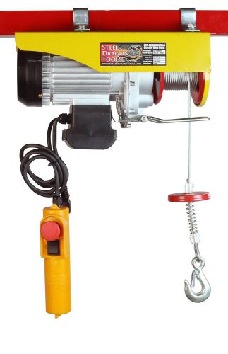 Sdt 880 lb electric wire cable hoist remote garage shop overhead crane lift for sale