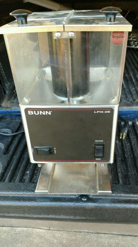 BUNN LPG-2E 120V Low Profile Portion Control Coffee Bean Grinder Dual Hopper VGC