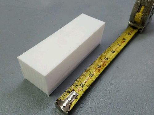 PTFE TEFLON ROD/BAR/SHEET  WHITE 2&#034; x 2&#034; x 6&#034; long