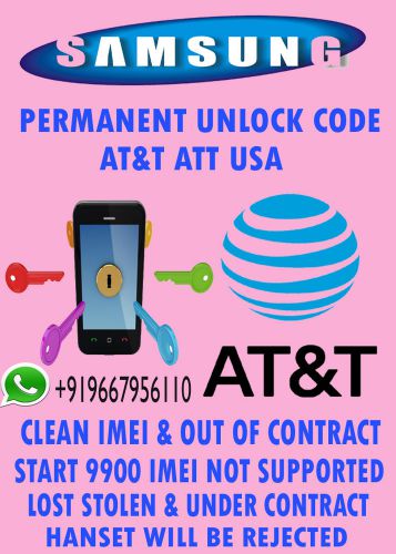 Samsung unlock code at&amp;t usa samsung sgh-x497 for sale