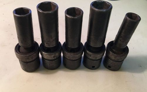 Snap On 5pc Swivel Flex Impact Socket Set 1/2&#034;