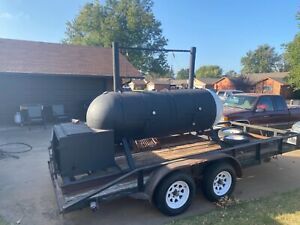 Custom built smoker on 16&#039; trailer for sale in Oklahoma. 