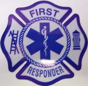 FIRE RESPONDER 3&#034; 3M  NAVY WHITE INSIDE  WINDOW MOUNT