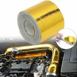 Heat Shield Wrap Tape Heat Insulating  Tape Self-Adhesive Sticker Foil Tape