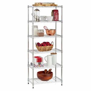 One 6-shelf Rack or 13.4&#034;Dx23.2&#034;Wx30&#034;H as Two 3-shelf Rack,6-Shelf Wire Shelving