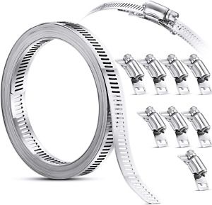 Hoses Clamps Stainless Steel Large Hose Clamp Worm Drive Hose Clamps Adjustable