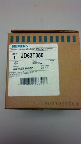 Siemens jd63t350 circuit breaker trip unit *nib* for sale