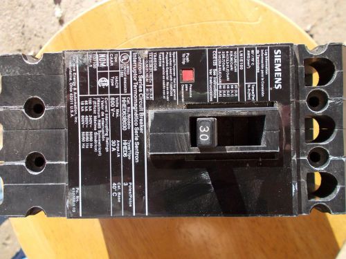 Siemens hhed63b030 circuit breaker 3 pole 600 volt for sale