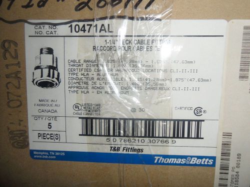 T&amp;B 10471AL Water Tight Conn 1-1/4 in 1.625 to 1.875 NIB w/ Locknut Lot of 6