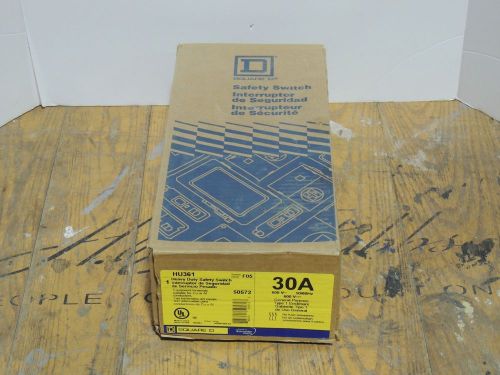 Square D Heavy Duty Safety Switch, HU361, 30A, 600V, Series F05, NIB