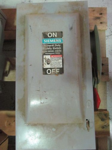 Siemens 60 Amp Disconnect GF322N 240 V Type 1 Enclosure