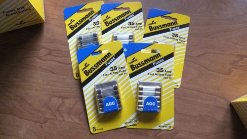 Cooper Bussmann Buss Box of 5 cards of 5 fuses each BP/ AGC-35 AMP