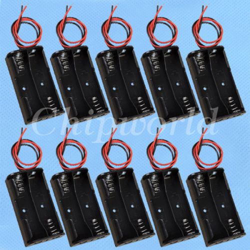 10PCS Battery Holder Box Case w/ Wire 2XAA 2xAA 2XAA 3V 2*AA AA With Wire