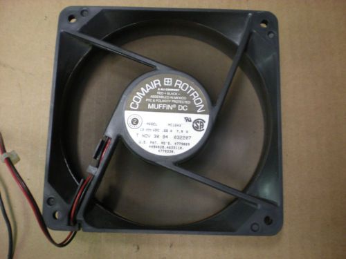 Rotron Model MC12A3 Fan - 4-1/4&#034; Dia. Blades - 12VDC - Powers up as shown - #1