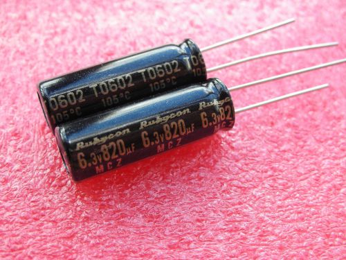 600PC,Rubycon 6.3V 820UF MCZ Electrolytic Capacitor